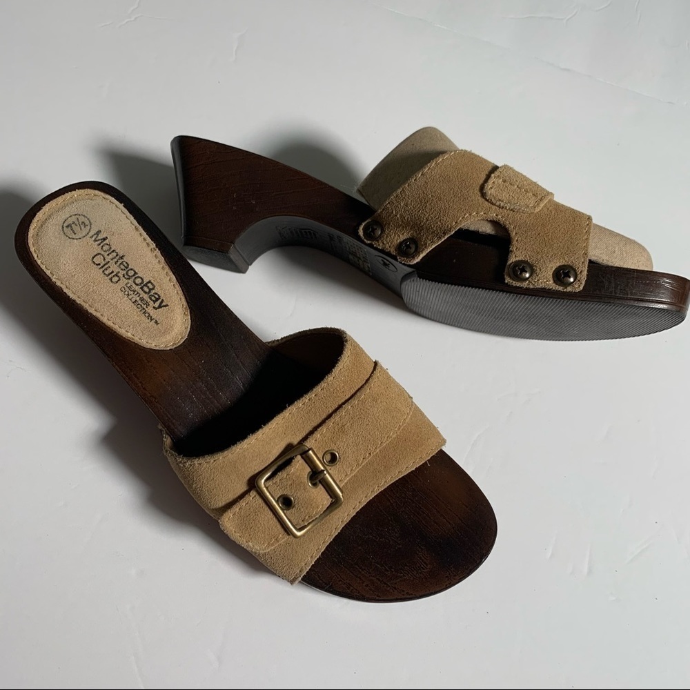 Montego Bay Club suede clog sandals